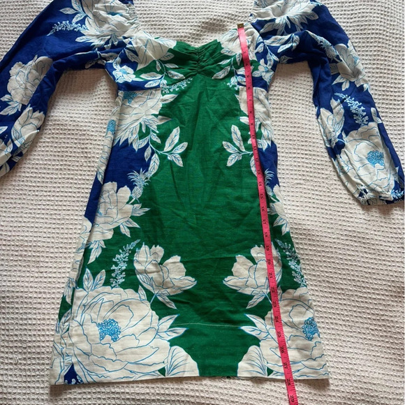 NWT Farm Rio Soft Garden Mini Dress size XXS soft garden blue 306165 - Picture 10 of 12